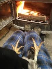 Warming Feet by Fire