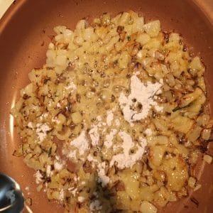 making a roux for soup