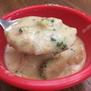 Quick 30 minute cheddar broccoli soup