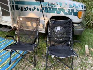 Comfortable camping chairs we bought