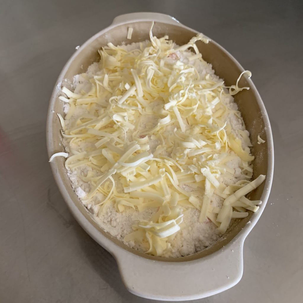 Last step shredded butter