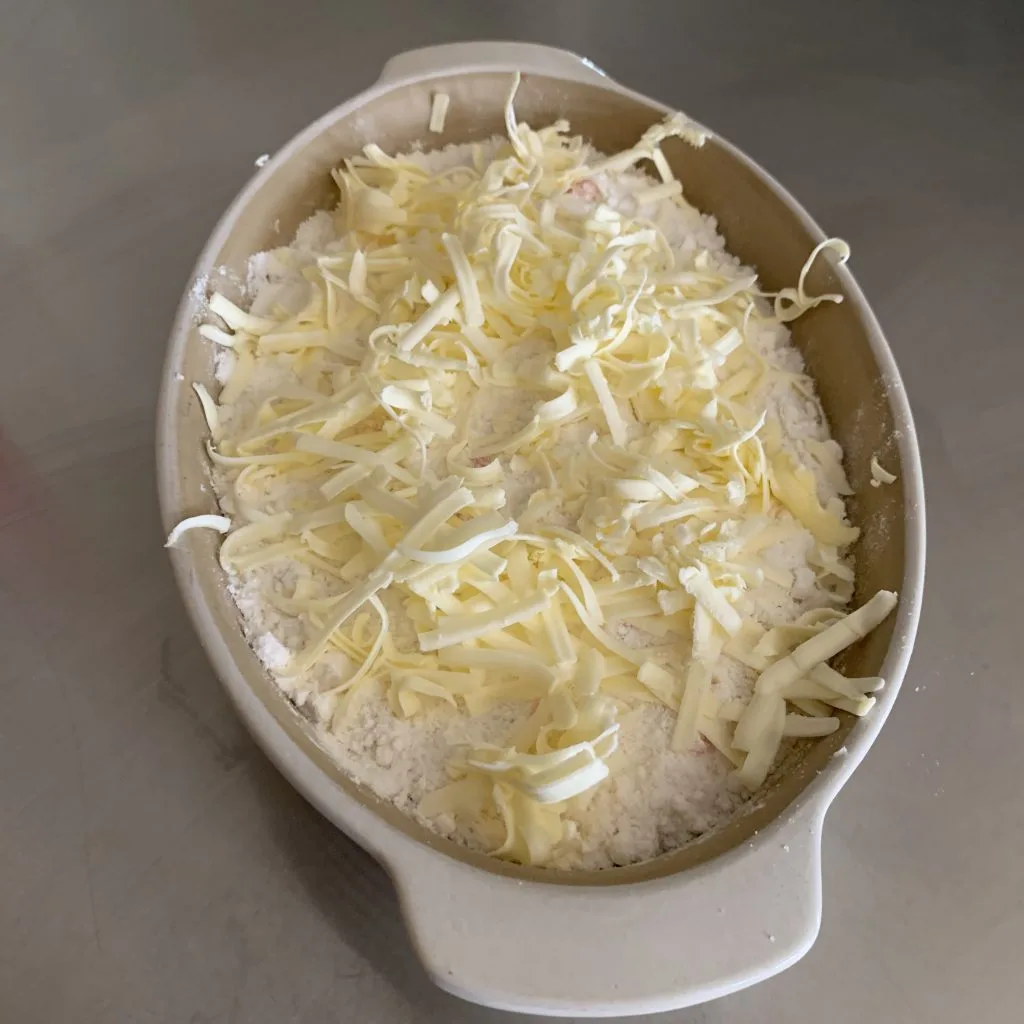 Last step shredded butter