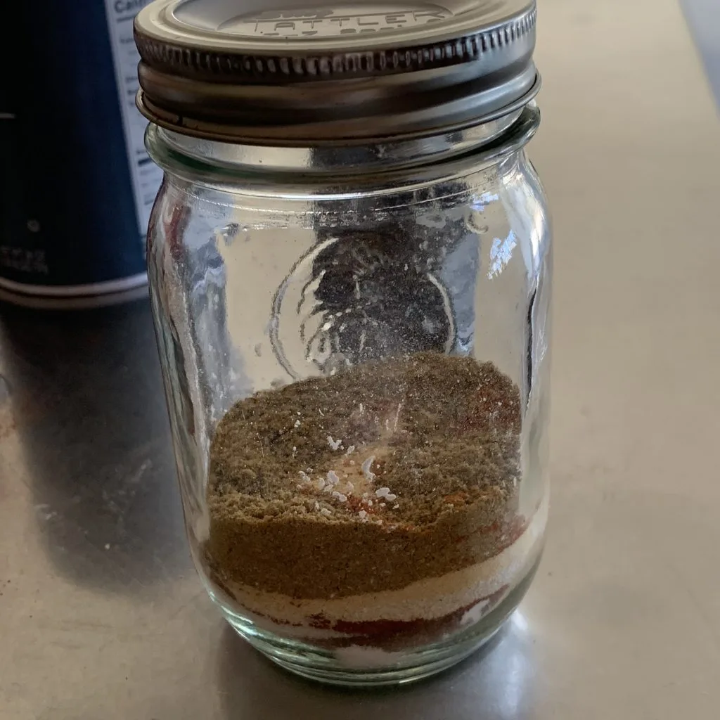 Fajita mix in jar
