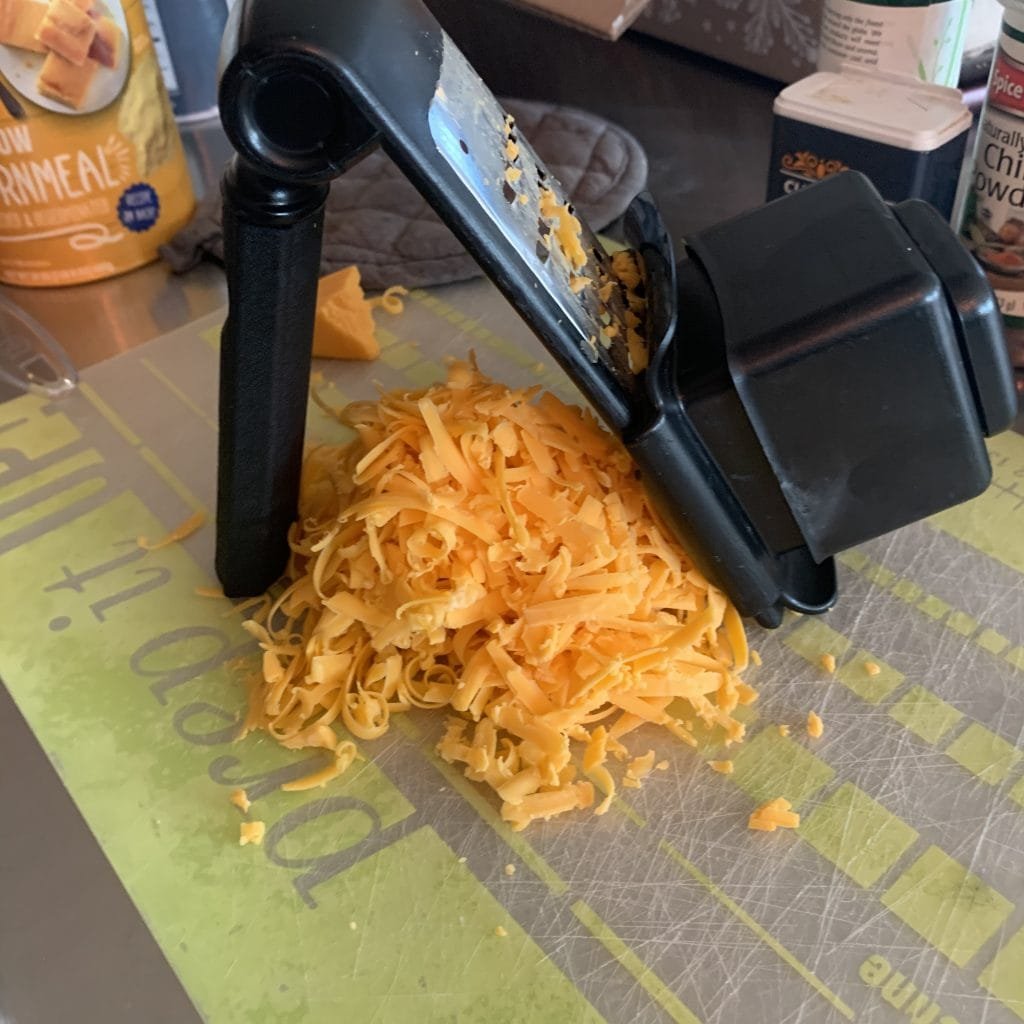 shredding the cheese