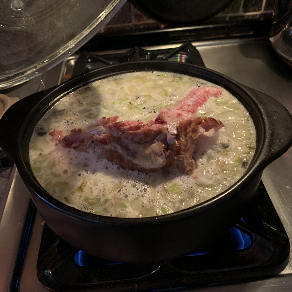 ham bone soup starting