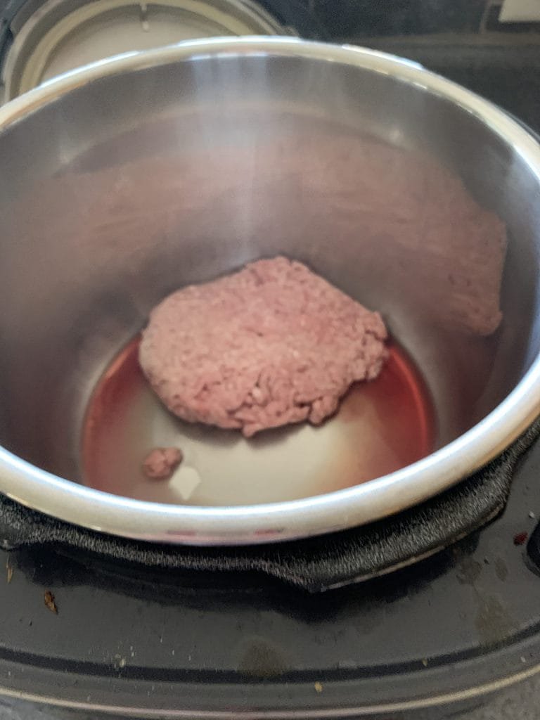Browning ground beef