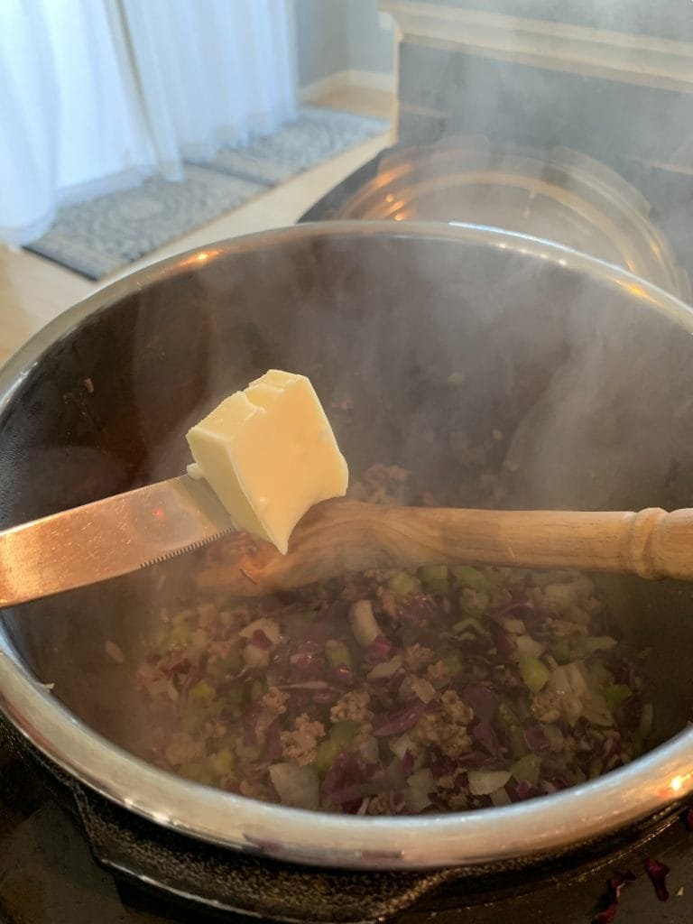 adding celery to saute for soup