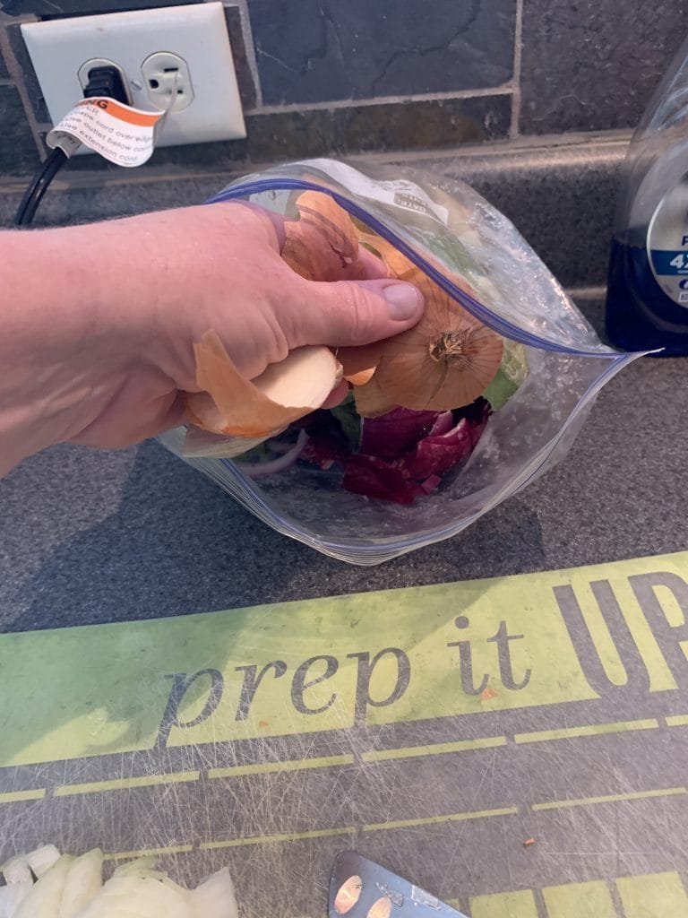 veggie scrap bag for freezer