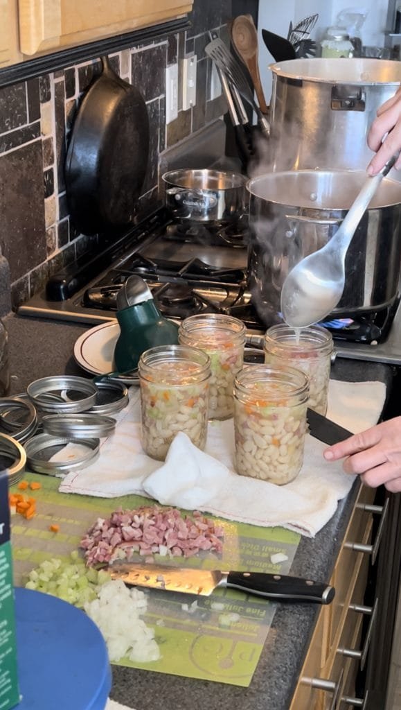 Topping up tp 1inch of headspace if needed