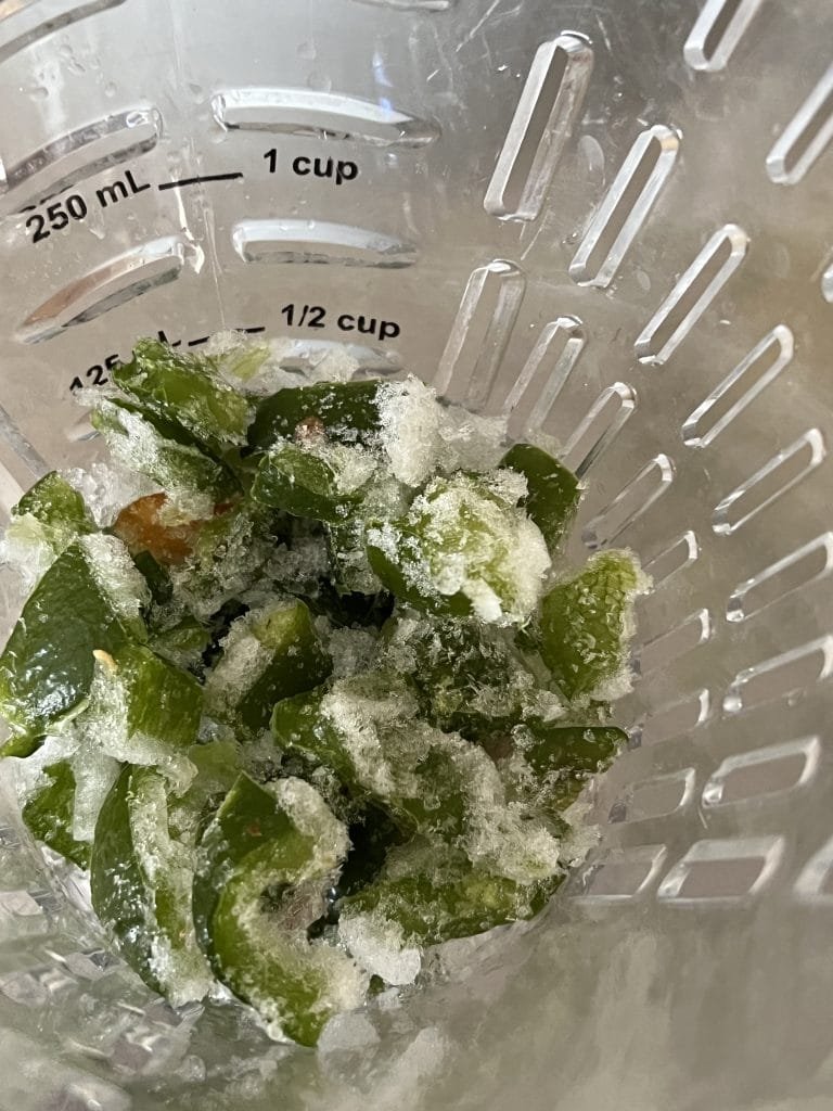 frozen green peppers