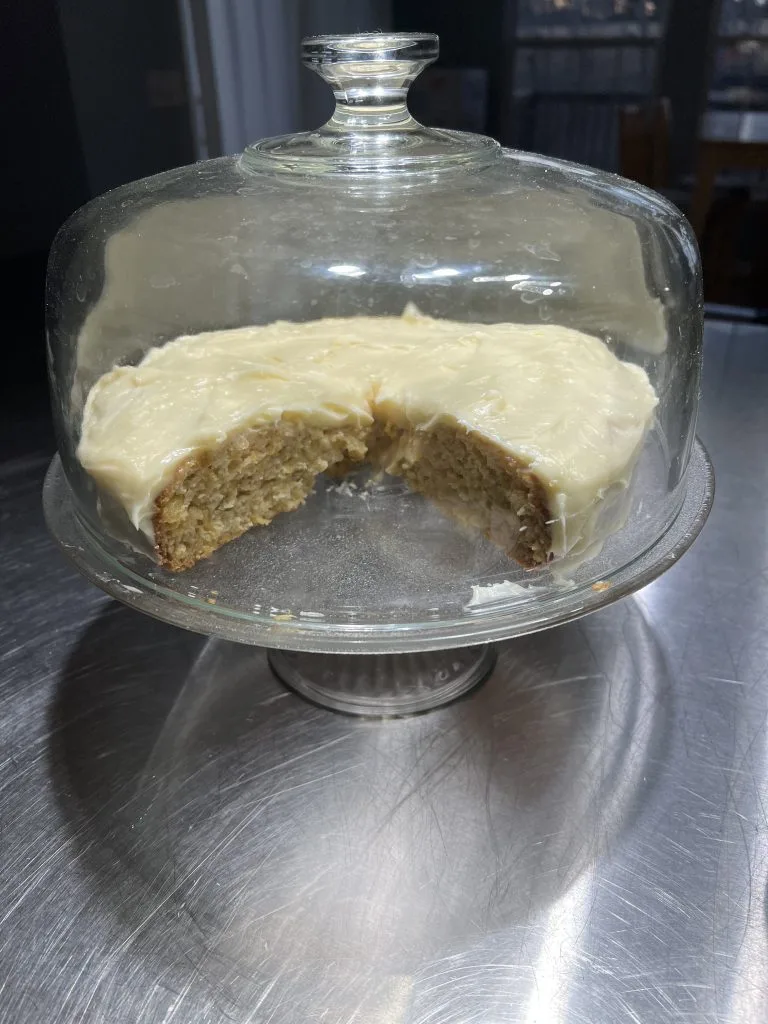 Pineapple cake with cream cheese icing